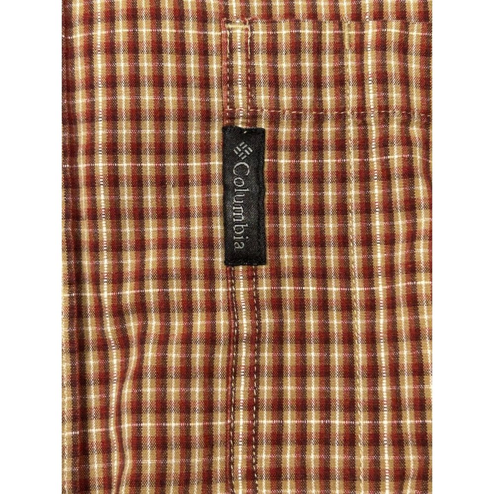 Columbia Sportswear XL Long Sleeve Button‎ Down Shirt Brown Gingham - Picture 5 of 8